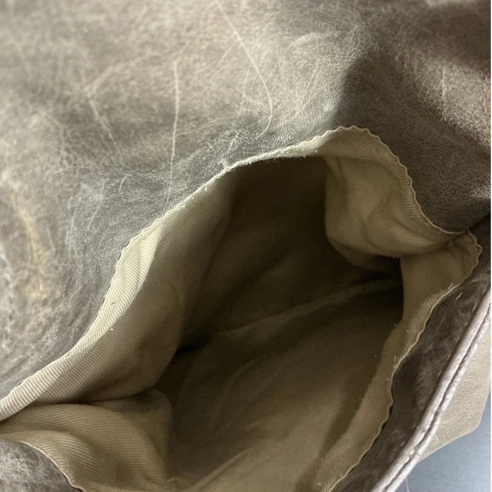 Lucky Brand Sage Green Leather Smooth Grain Mia Hobo Bag